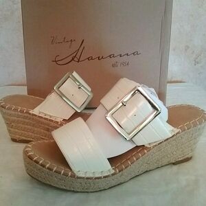 Vintage Havana NIB Wedge 8.5 White
